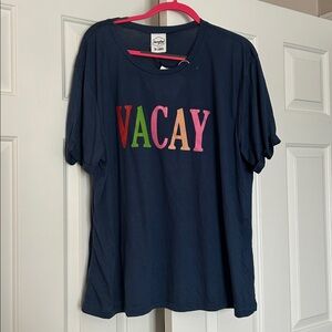 🎀 NEW Multicolor VACAY Crewneck Tee T-Shirt